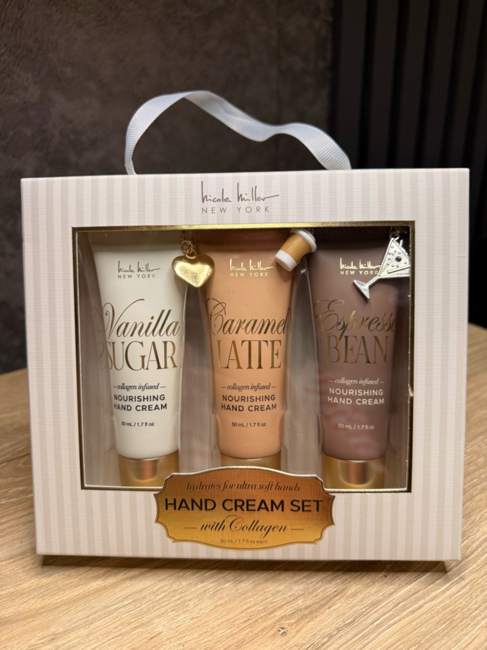 Hand Cream Set - White/Peach/Brown -Vanilla Sugar, Caramel Latte & Espresso Bean